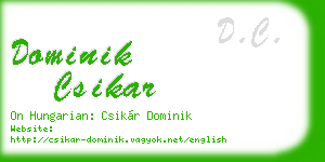dominik csikar business card